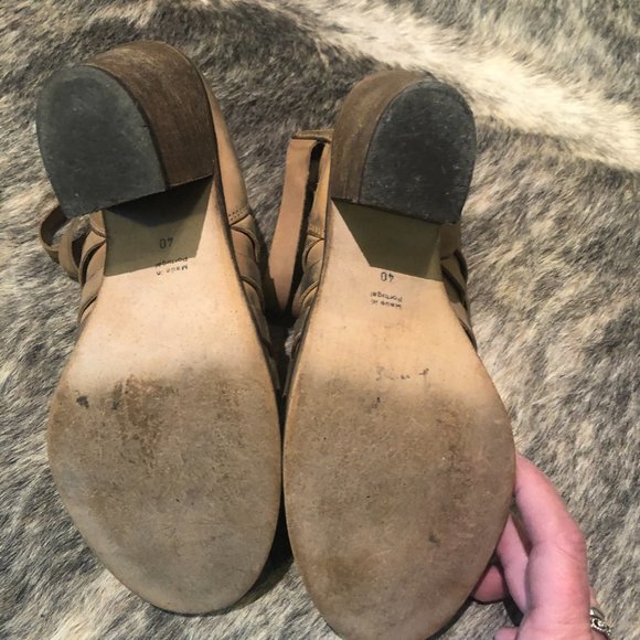 Free People Boot Bootie Terracotta Brown Hybrid Strappy Leather Distressed - Picture 6 of 10